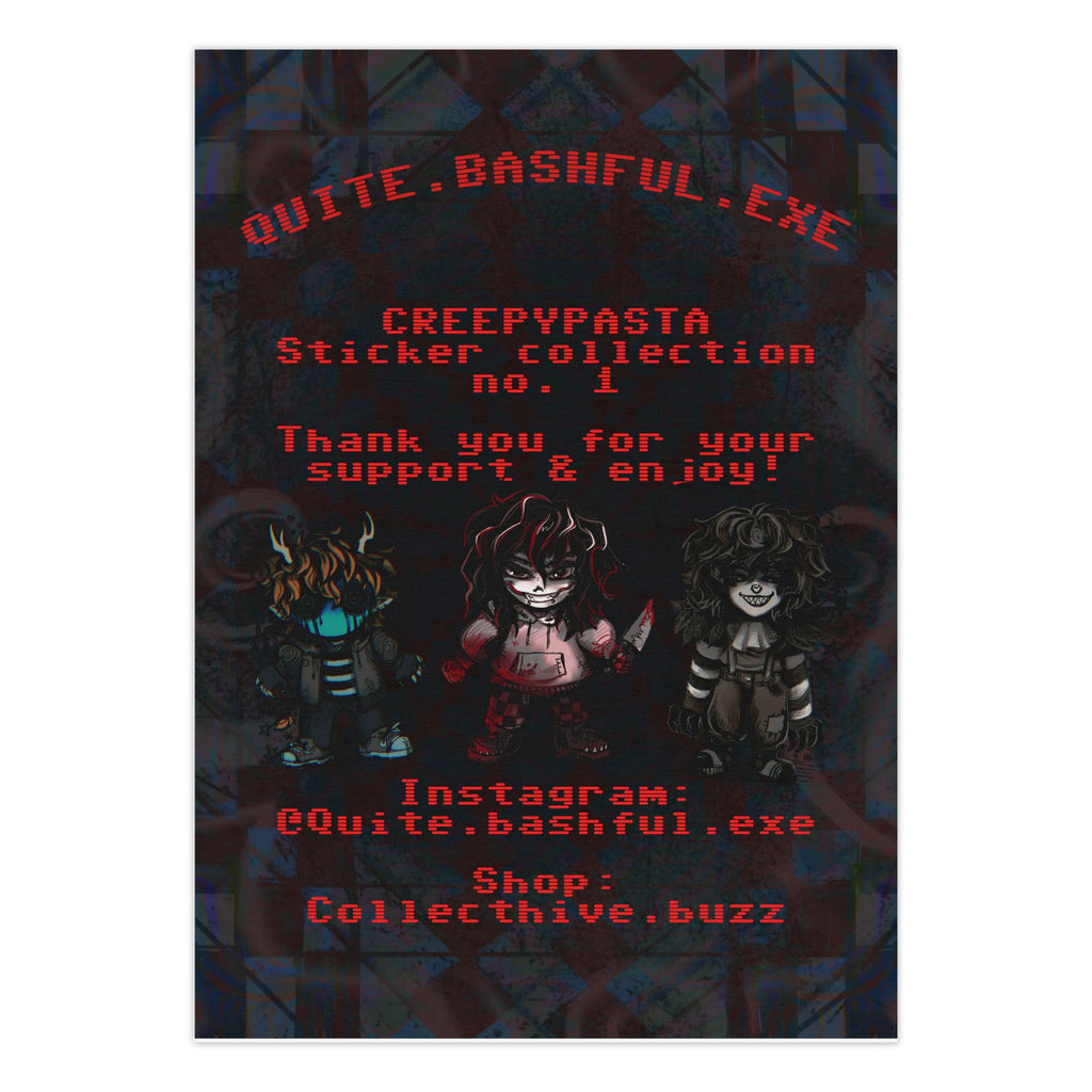 Creepypasta Sticker Collection No. 1 - Sticker Sheet